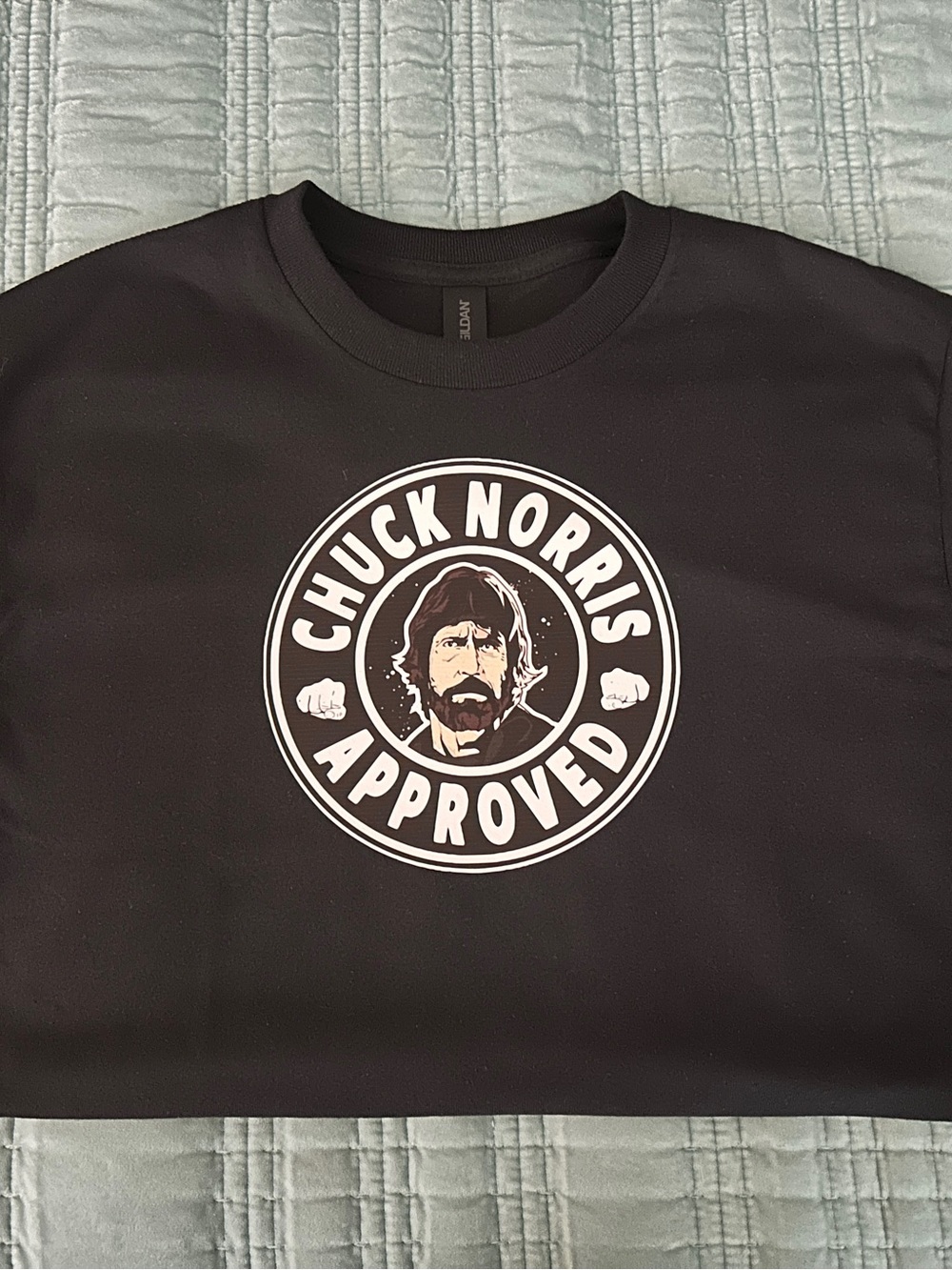 Gildan Black Chuck Norris Approved Graphic Tee